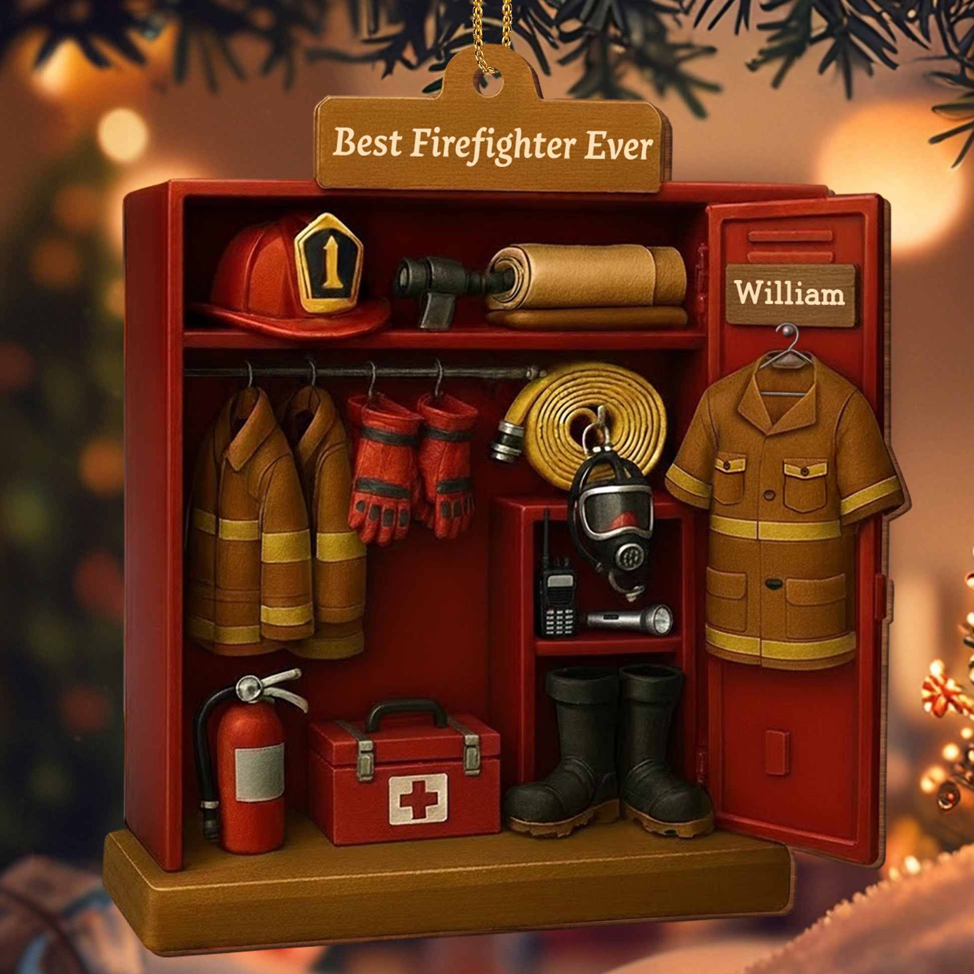 Best Firefighter Ever With Gear And Helmet