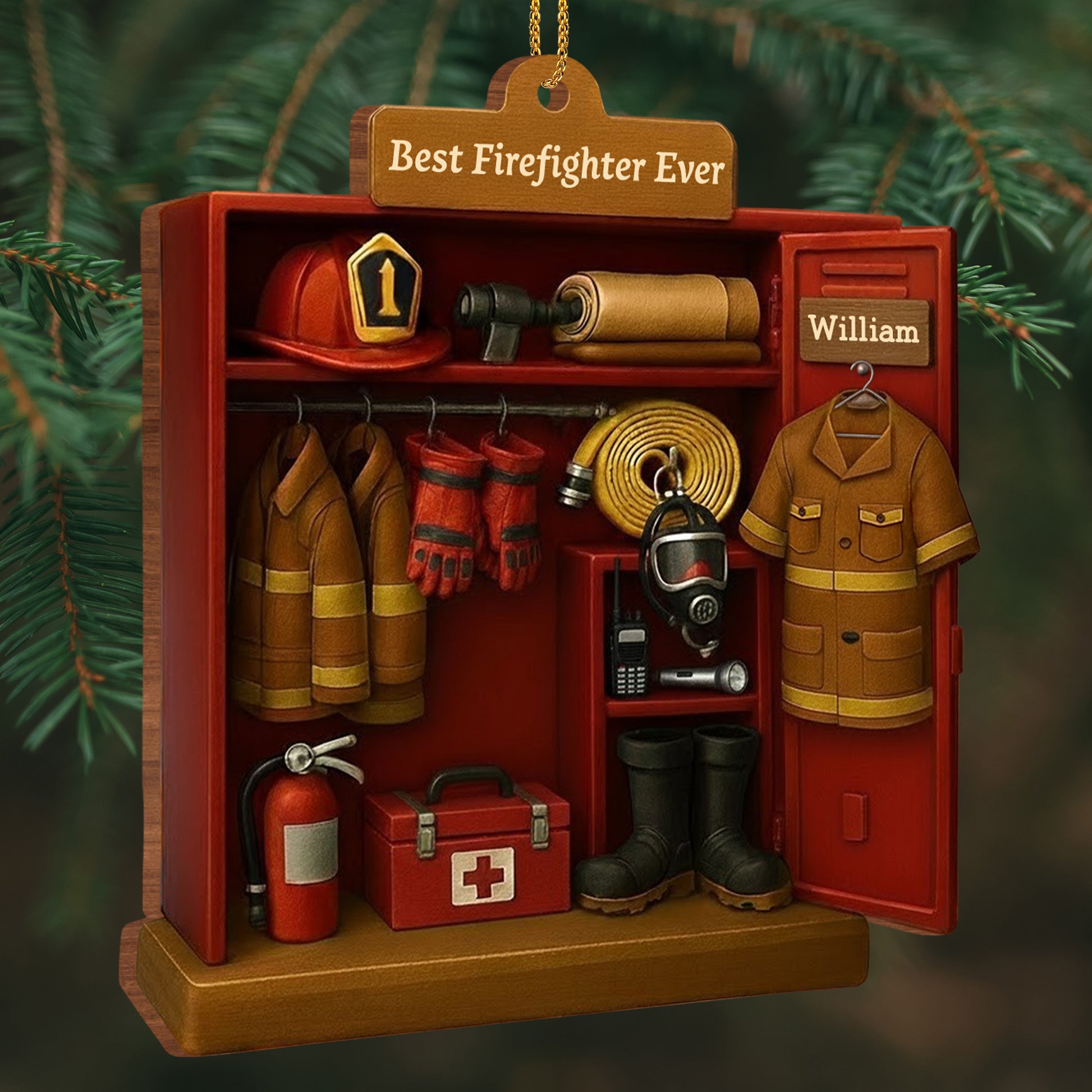 Best Firefighter Ever With Gear And Helmet