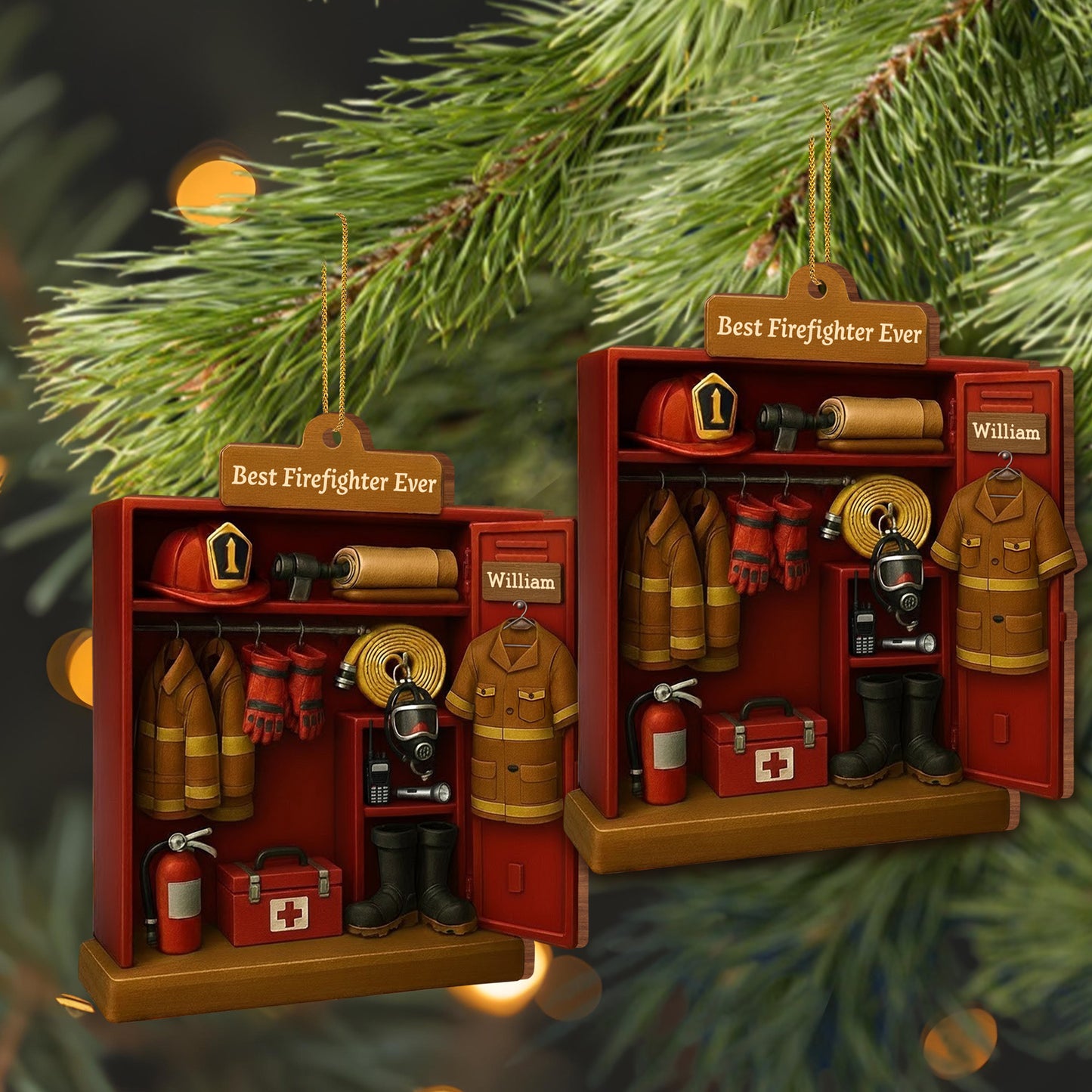 Best Firefighter Ever With Gear And Helmet