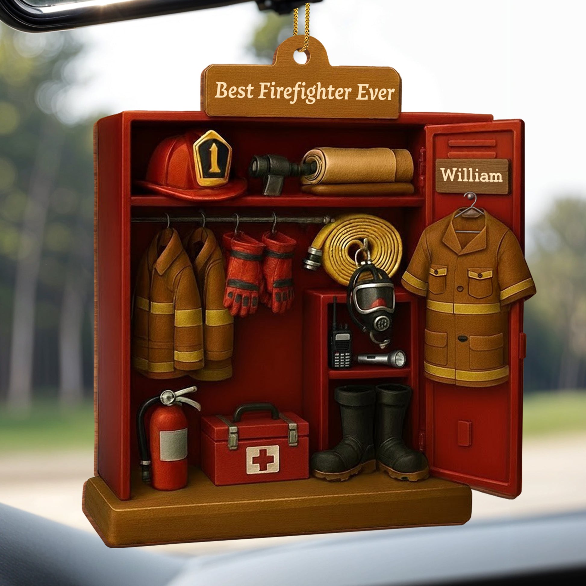 Best Firefighter Ever With Gear And Helmet