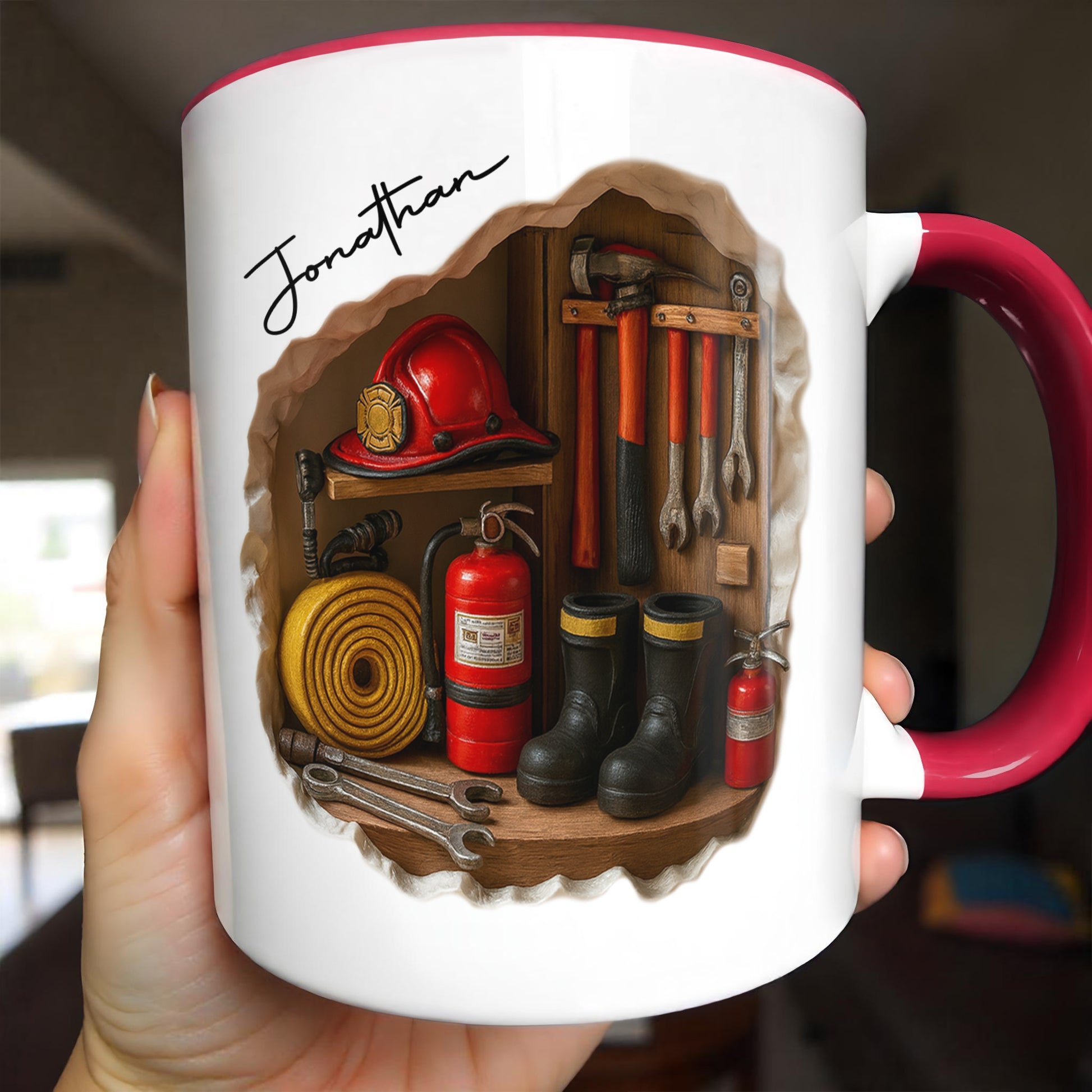 Custom Firefighting Equipment Tribute Mug