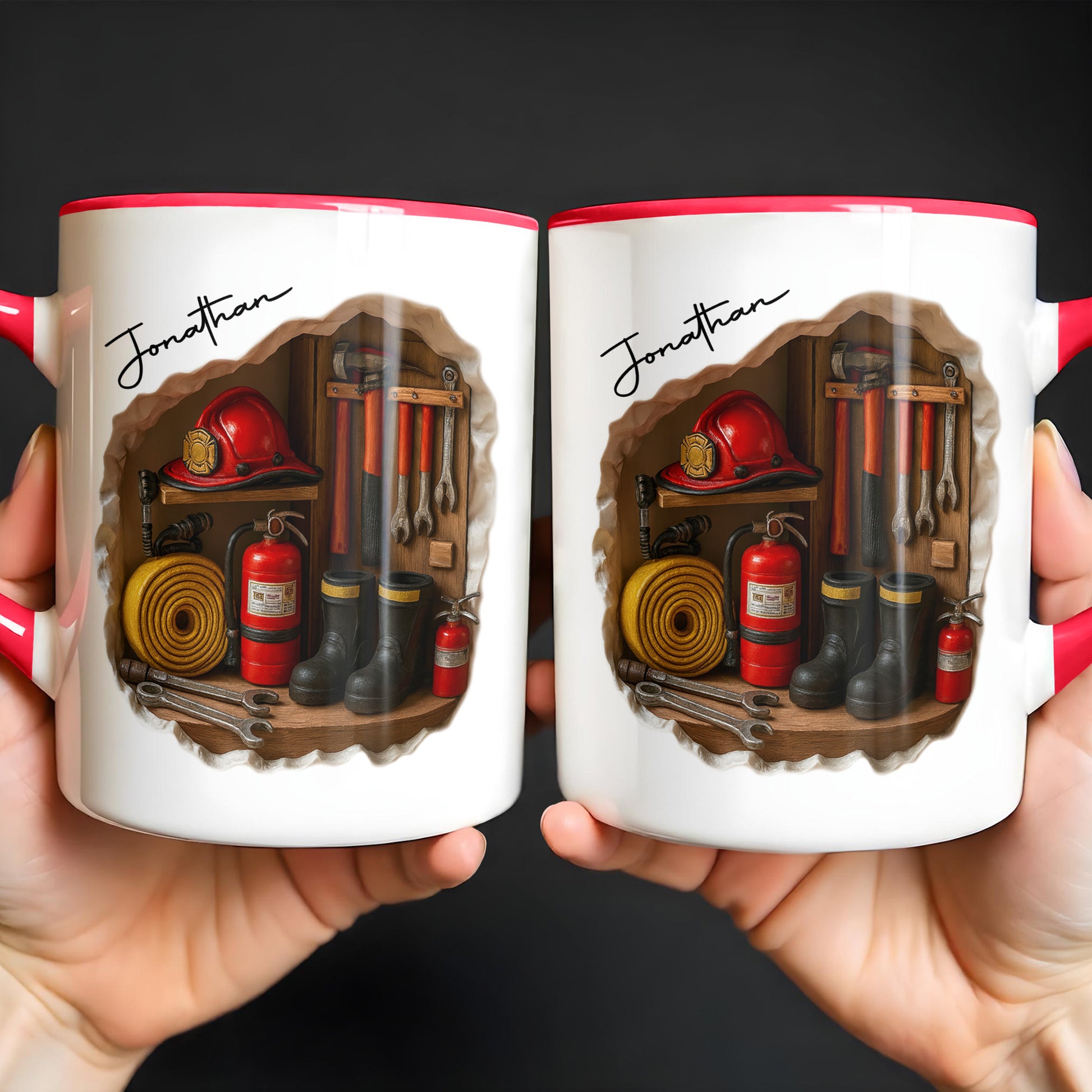 Custom Firefighting Equipment Tribute Mug