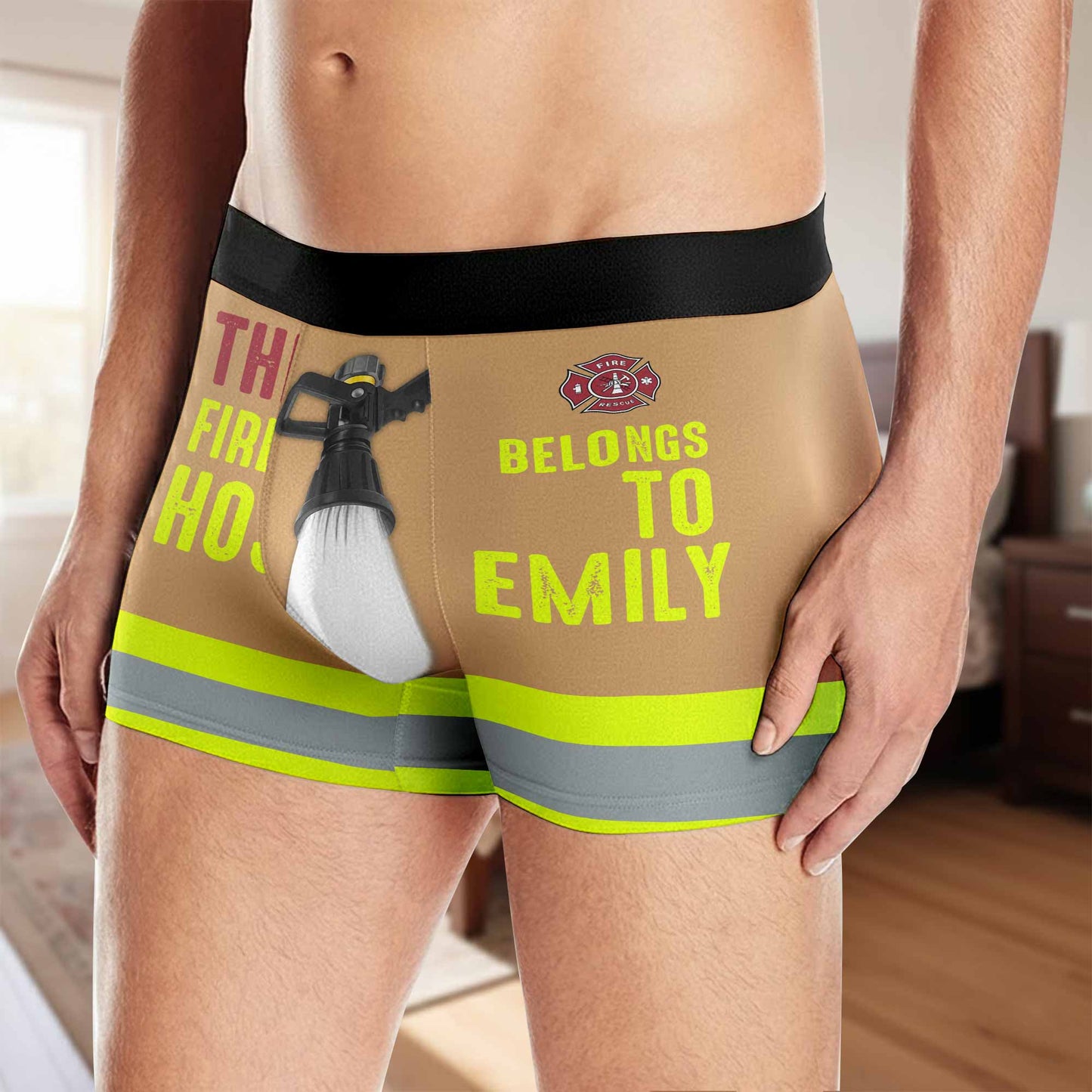 This Fire Hose Belongs To, Fire Hose And Fire Department Emblem