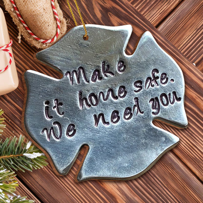 Make It Home Safe We Need You Maple Leaf Ornament