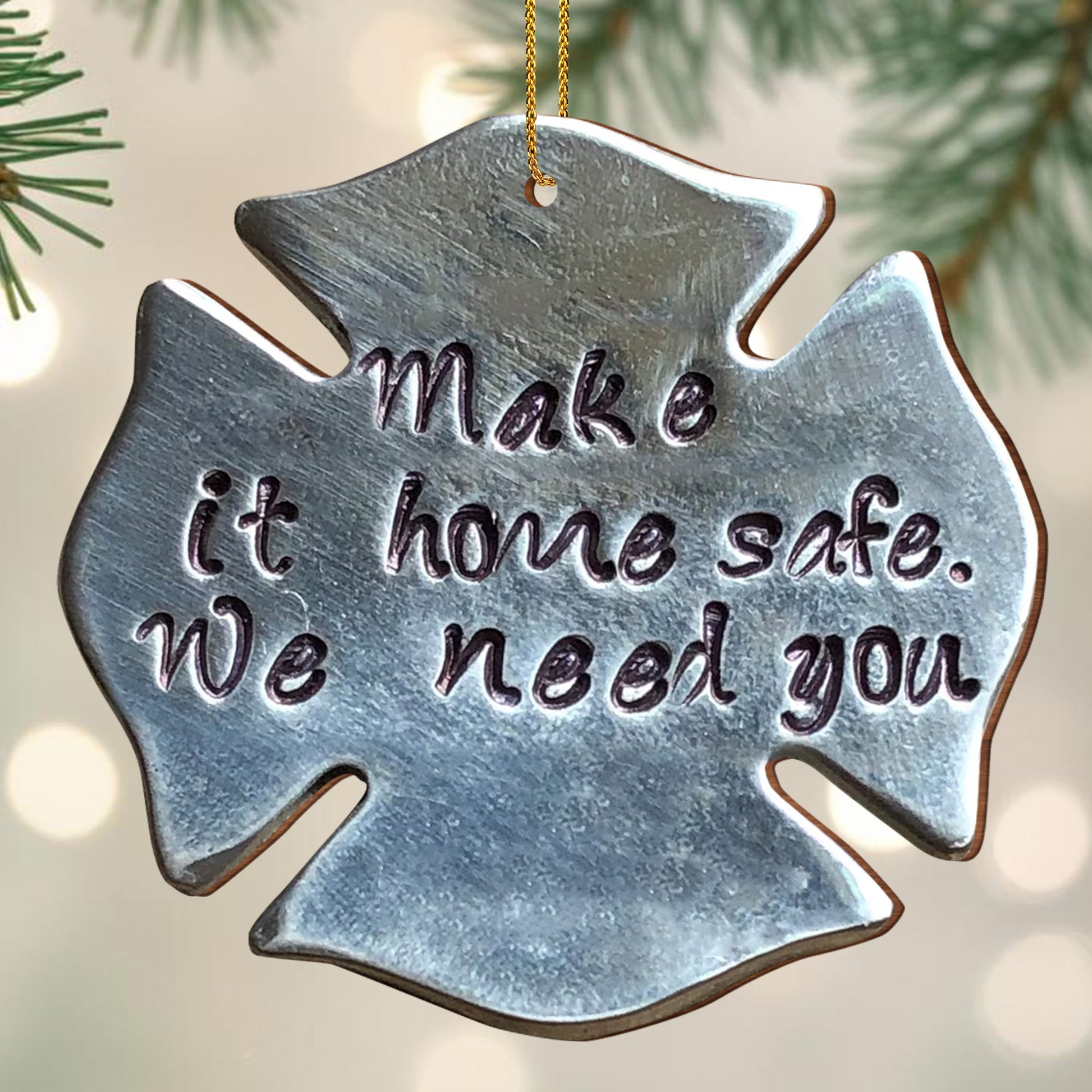Make It Home Safe We Need You Maple Leaf Ornament