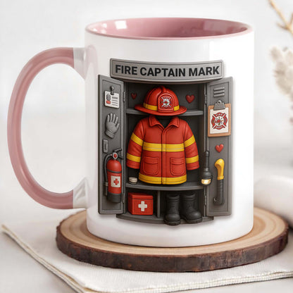 Fire Captain Mark, Firefighter Gear and Badge