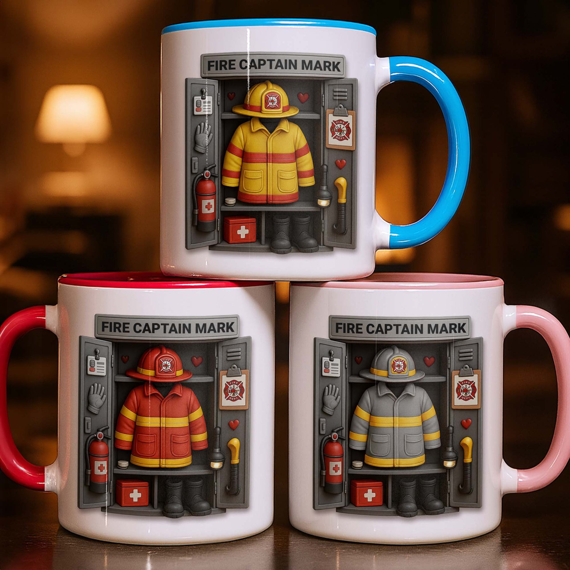 Fire Captain Mark, Firefighter Gear and Badge