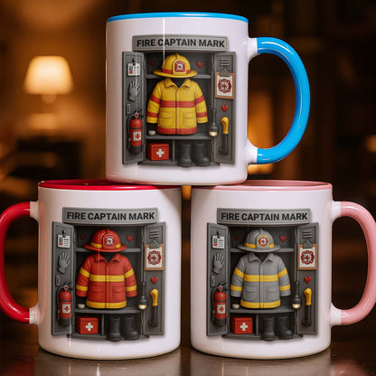 Fire Captain Mark, Firefighter Gear and Badge