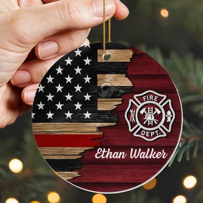 Celebrate Our Heroes Fire Department Emblem Ornament