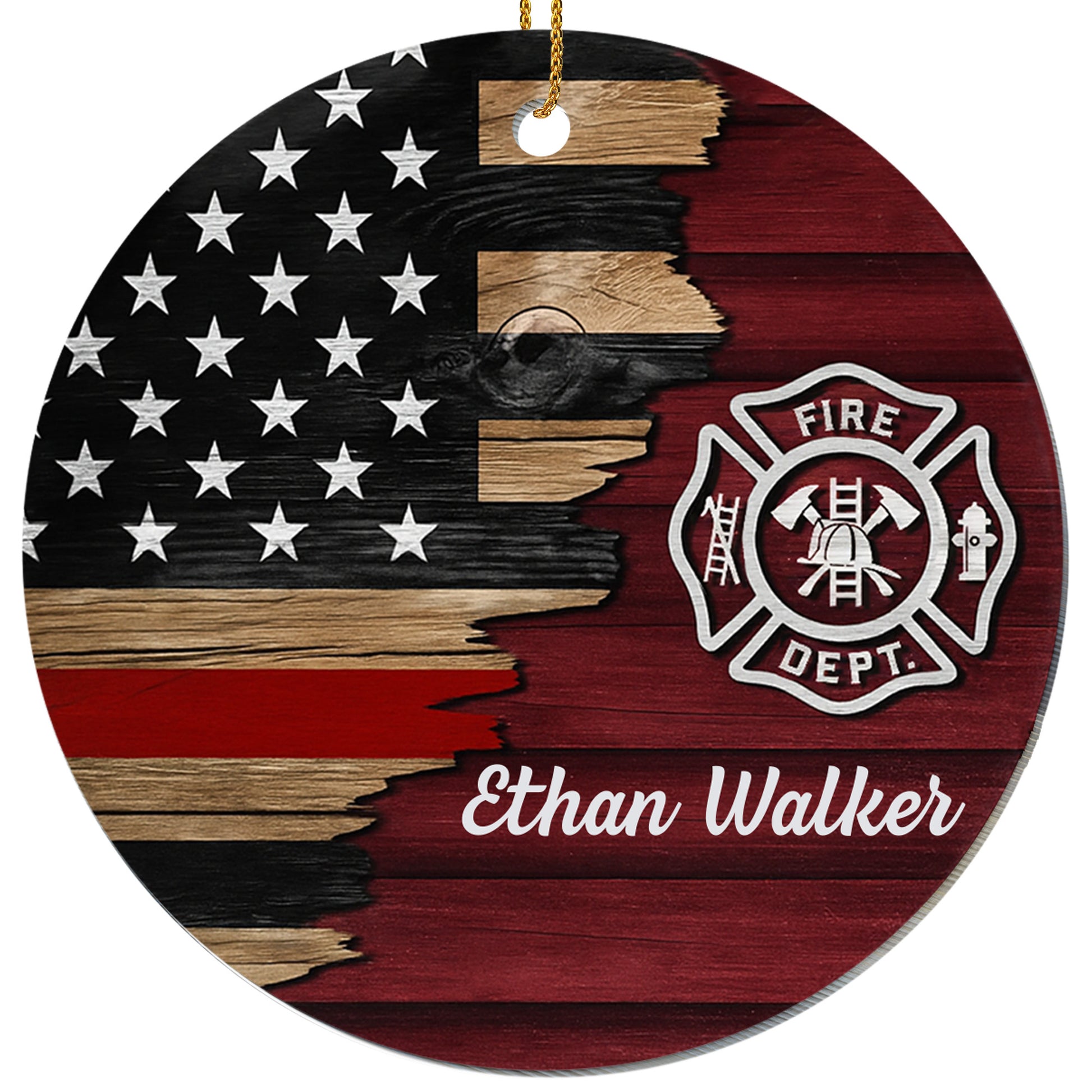 Celebrate Our Heroes Fire Department Emblem Ornament