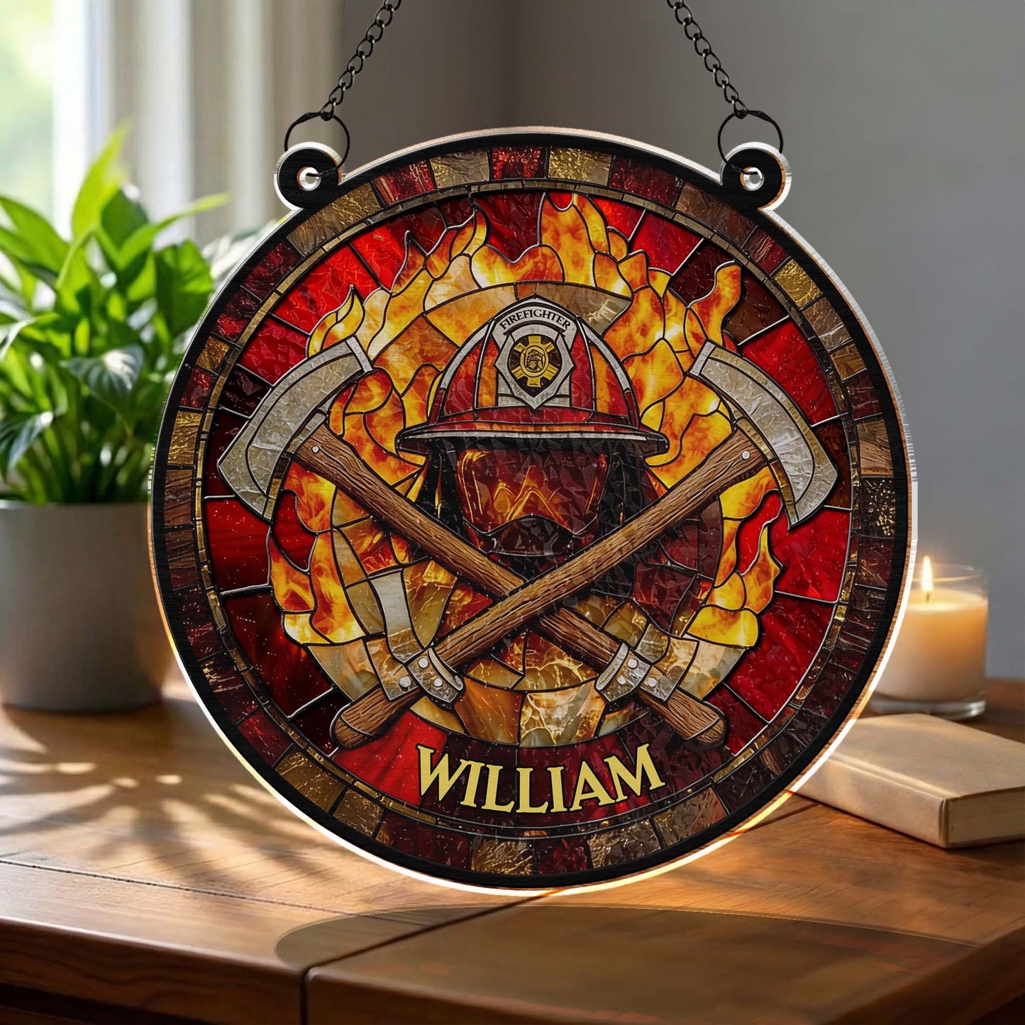 Tribute To Our Firefighting Heroes With Helmet and Axes