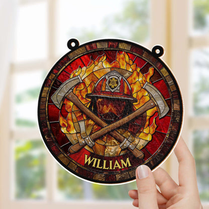 Tribute To Our Firefighting Heroes With Helmet and Axes