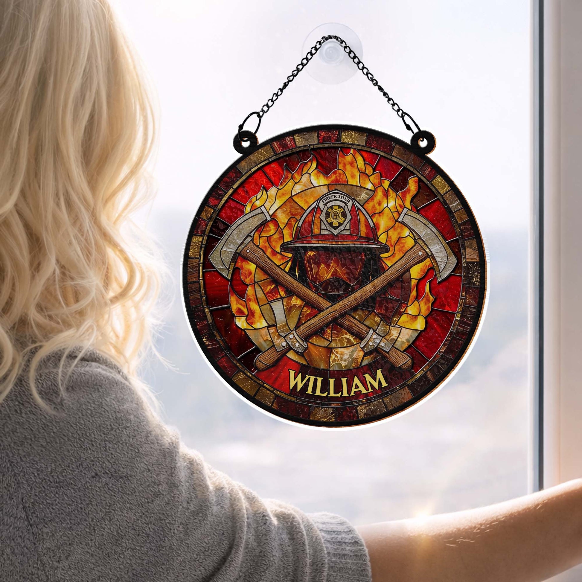 Tribute To Our Firefighting Heroes With Helmet and Axes