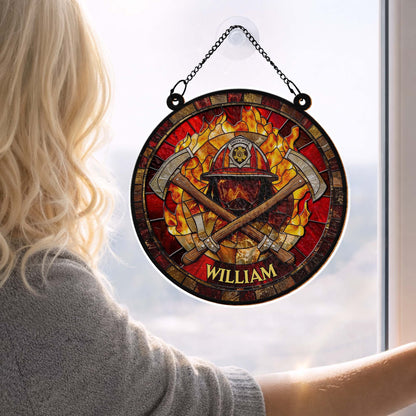 Tribute To Our Firefighting Heroes With Helmet and Axes