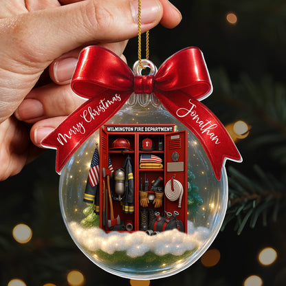 Merry Christmas Firefighting Equipment Ornament