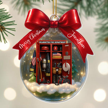 Merry Christmas Firefighting Equipment Ornament