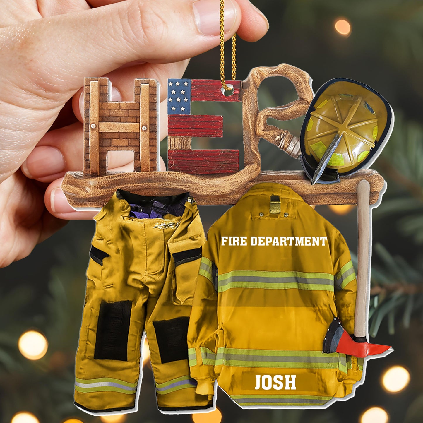 To My Hero, Thank You For Your Service, Firefighter Jacket And Axe