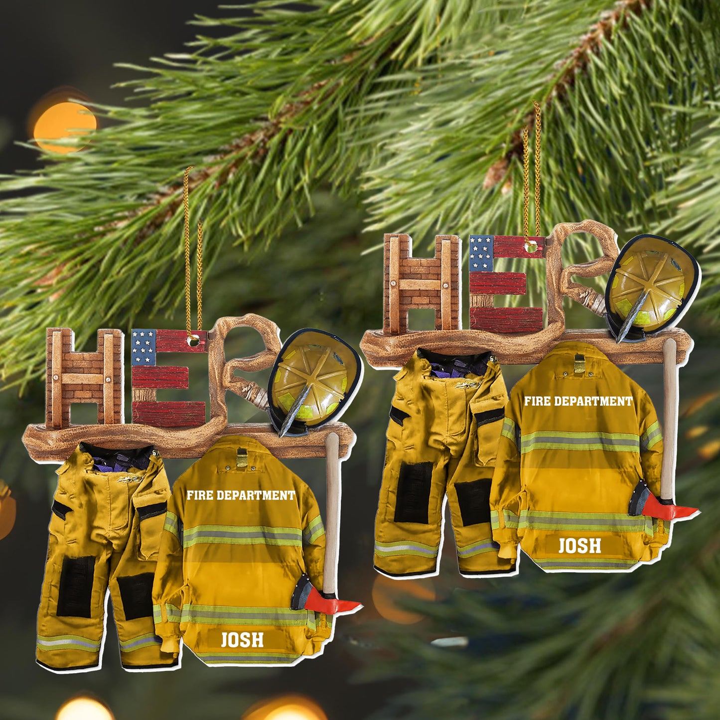 To My Hero, Thank You For Your Service, Firefighter Jacket And Axe