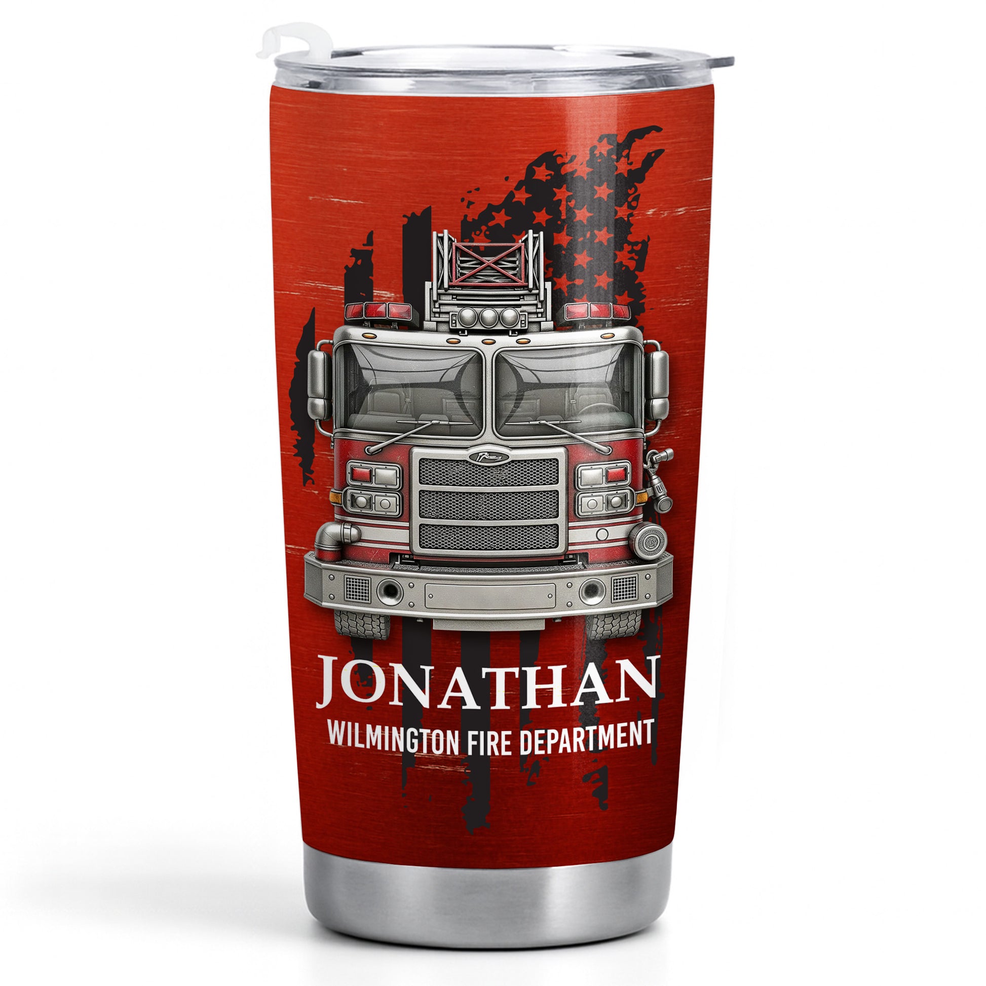 Wilmington Fire Department With Fire Truck And Stars