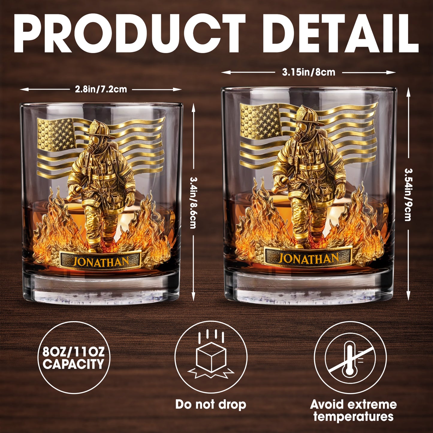 Celebrate Our Heroes, Brave Firefighter And American Flag