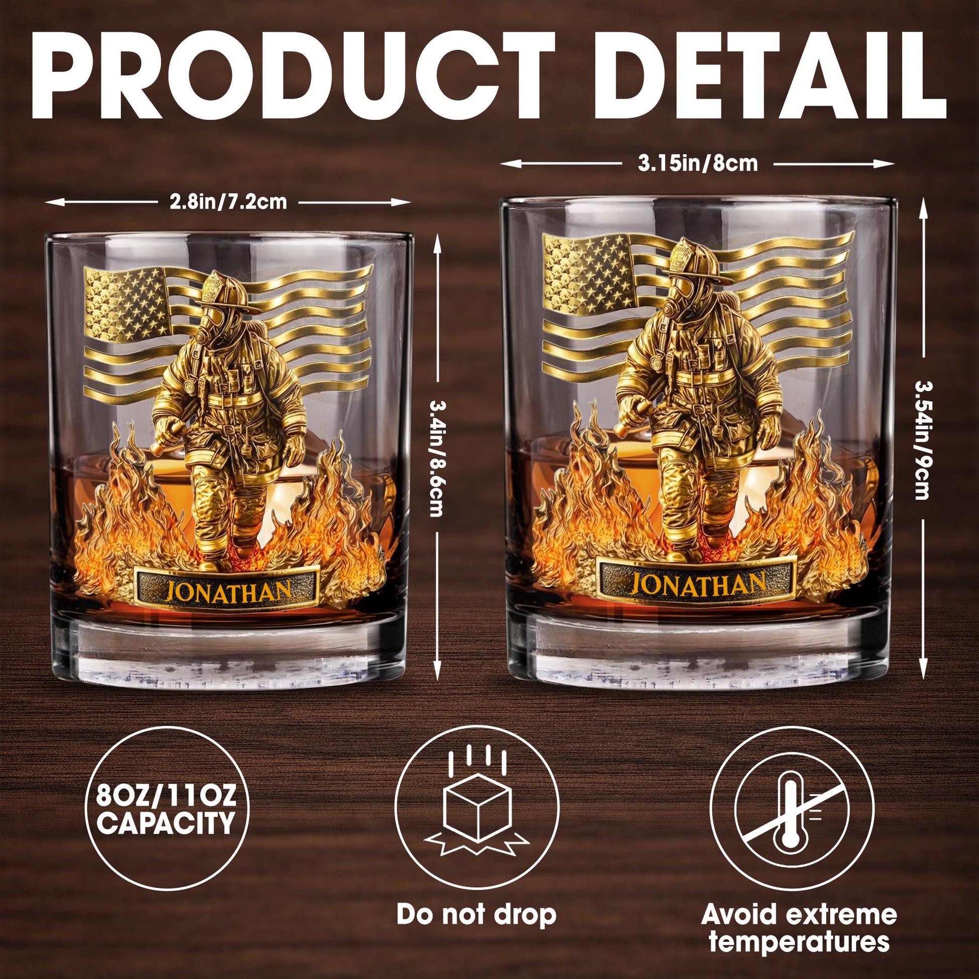 Celebrate Our Heroes, Brave Firefighter And American Flag