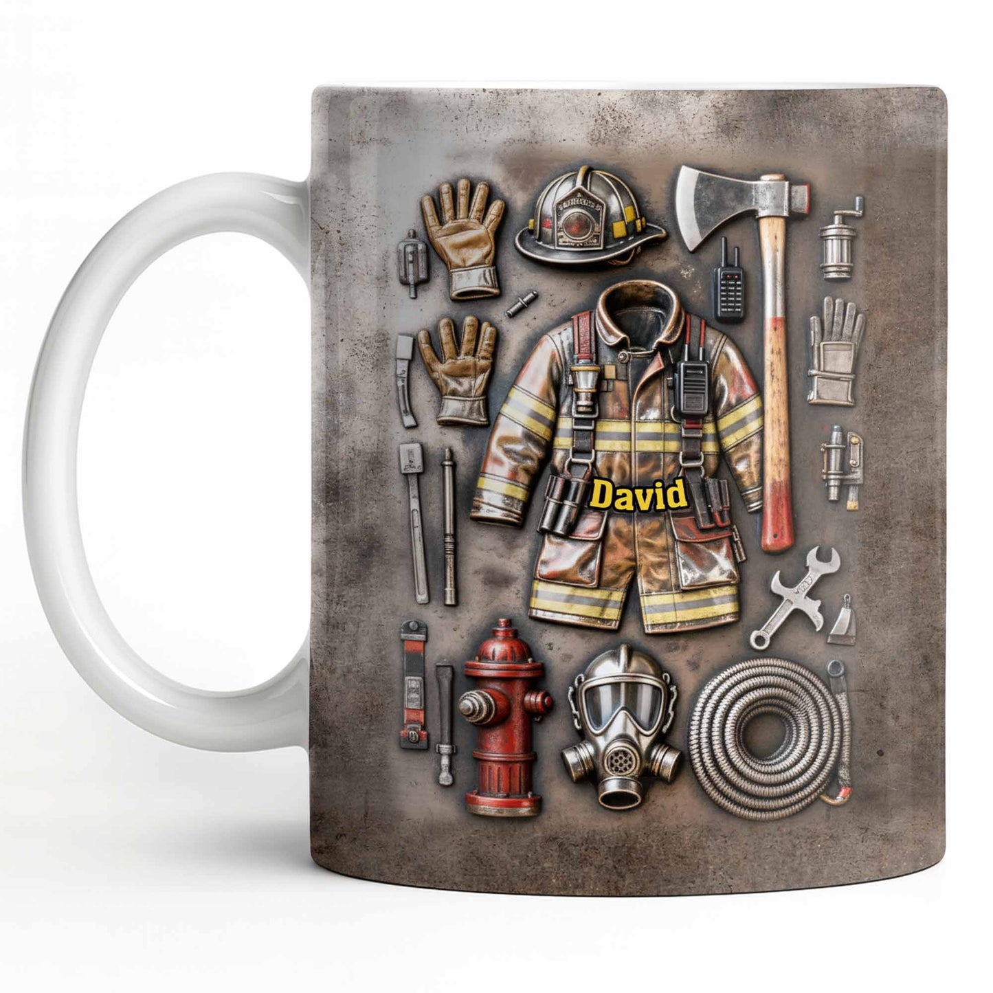 Customize This Mug With Your Firefighter's Name And Gear