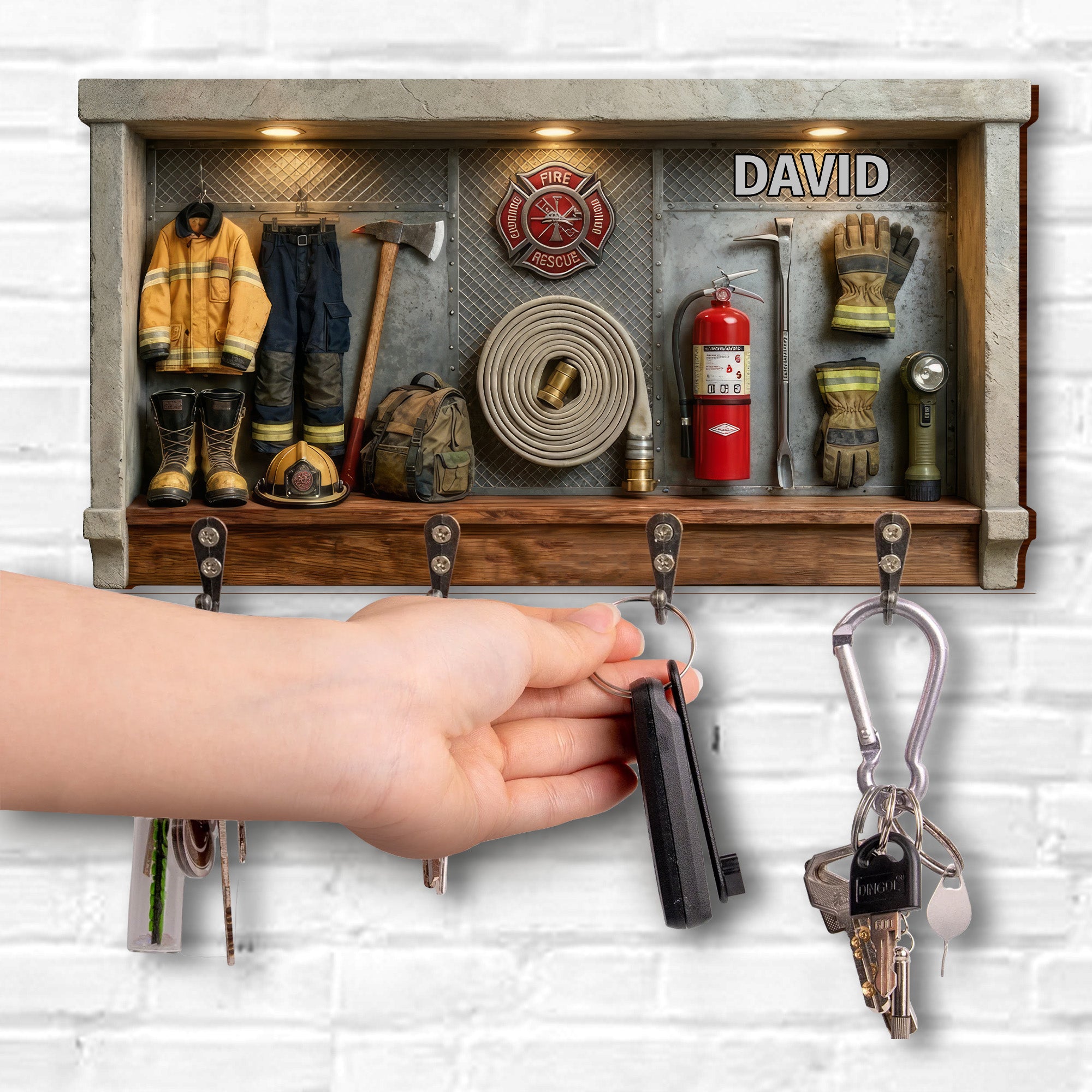 Celebrate Your Personal Hero, Key Holder, Gift For Firefighters and ...