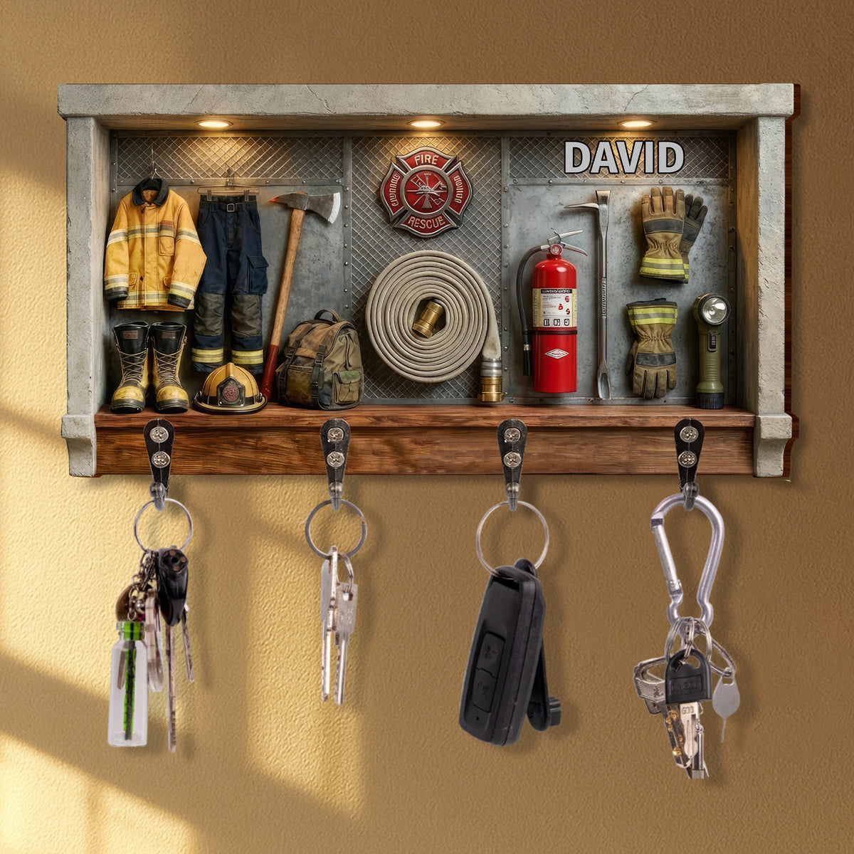 Celebrate Your Personal Hero, Key Holder, Gift For Firefighters and ...