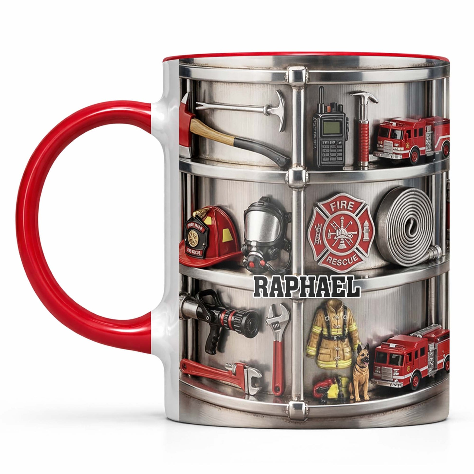 To My Brave Firefighter Fire Truck and Gear