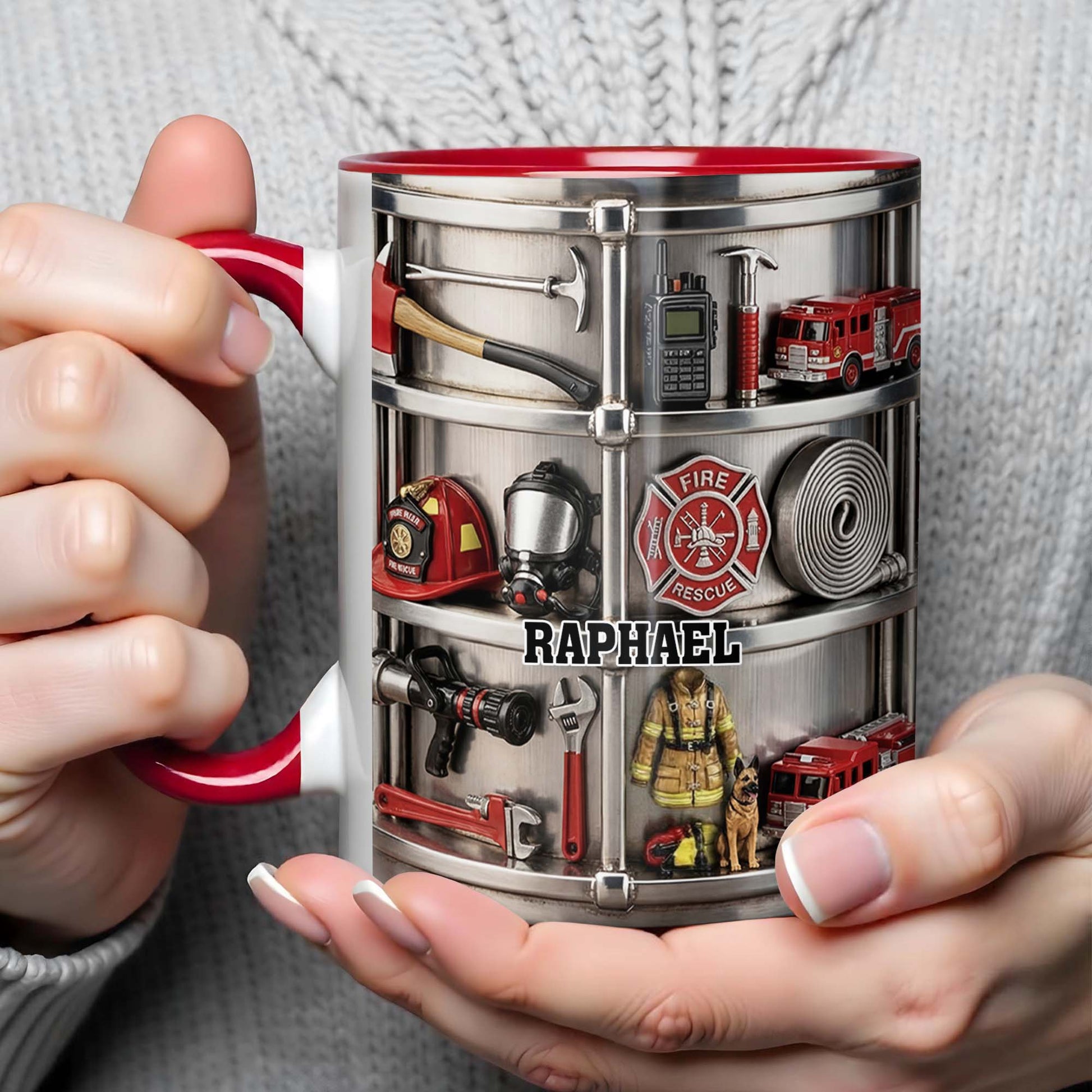 To My Brave Firefighter Fire Truck and Gear