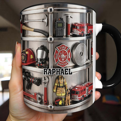 To My Brave Firefighter Fire Truck and Gear
