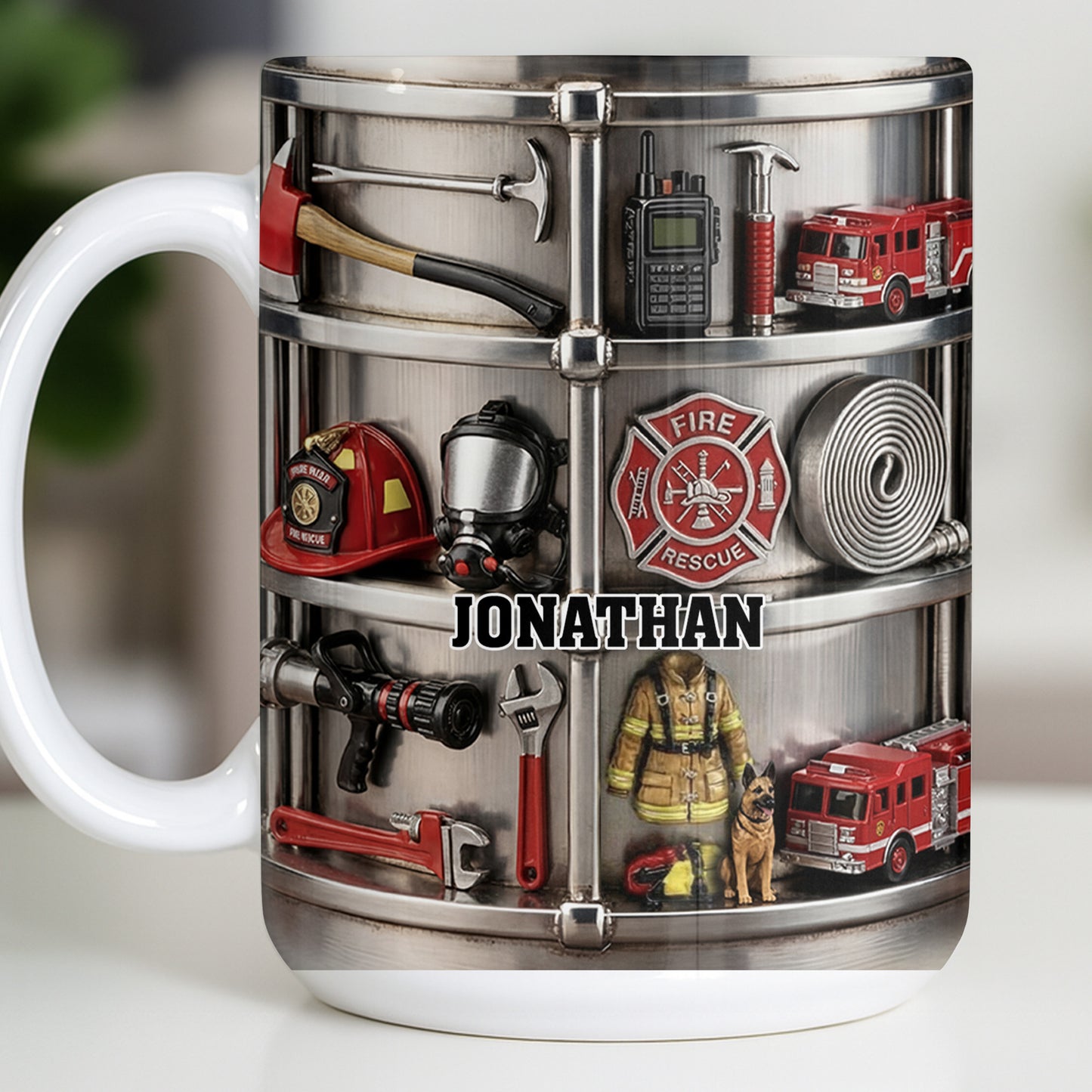Fire Rescue Themed Personalized Coffee Mug