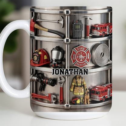 Fire Rescue Themed Personalized Coffee Mug