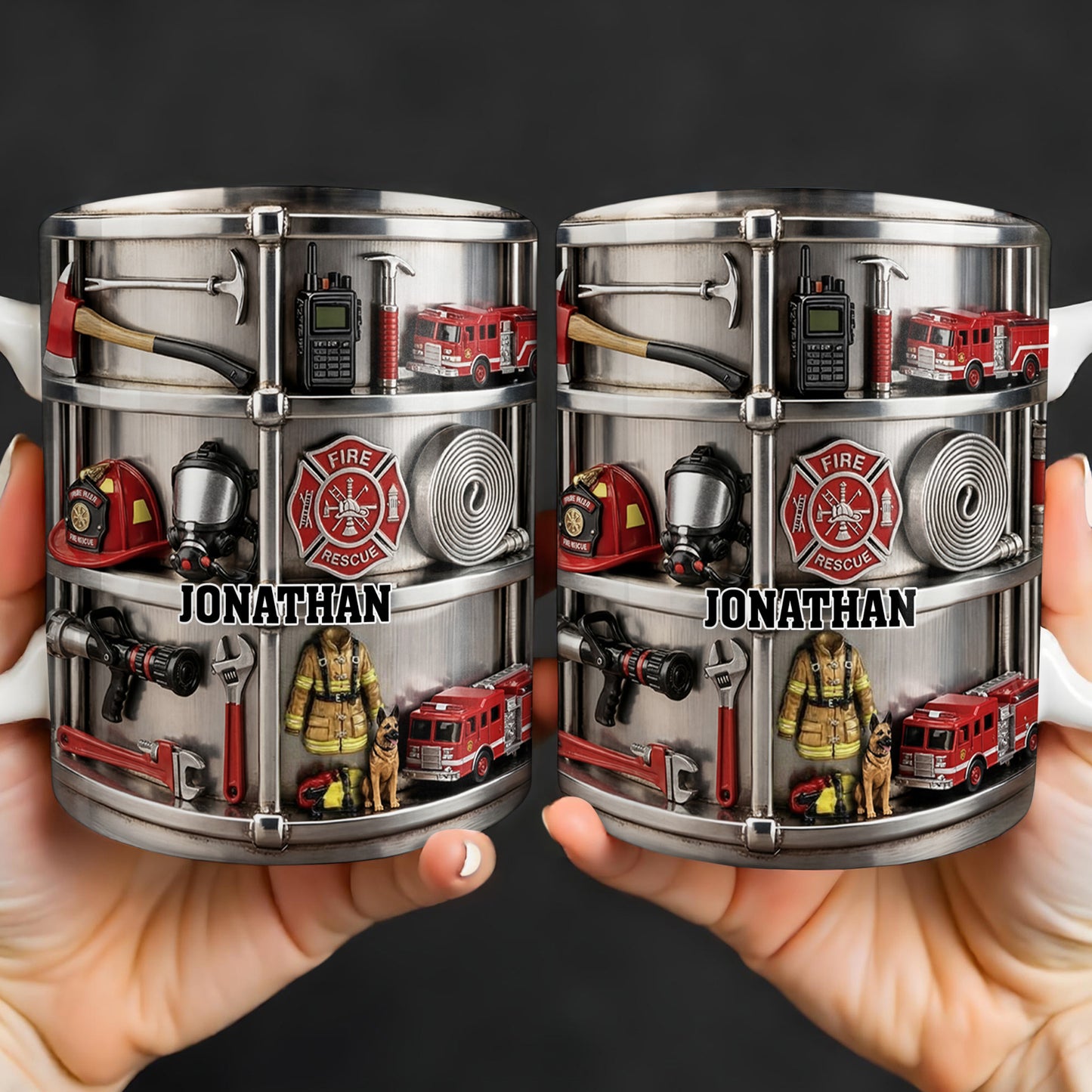 Fire Rescue Themed Personalized Coffee Mug