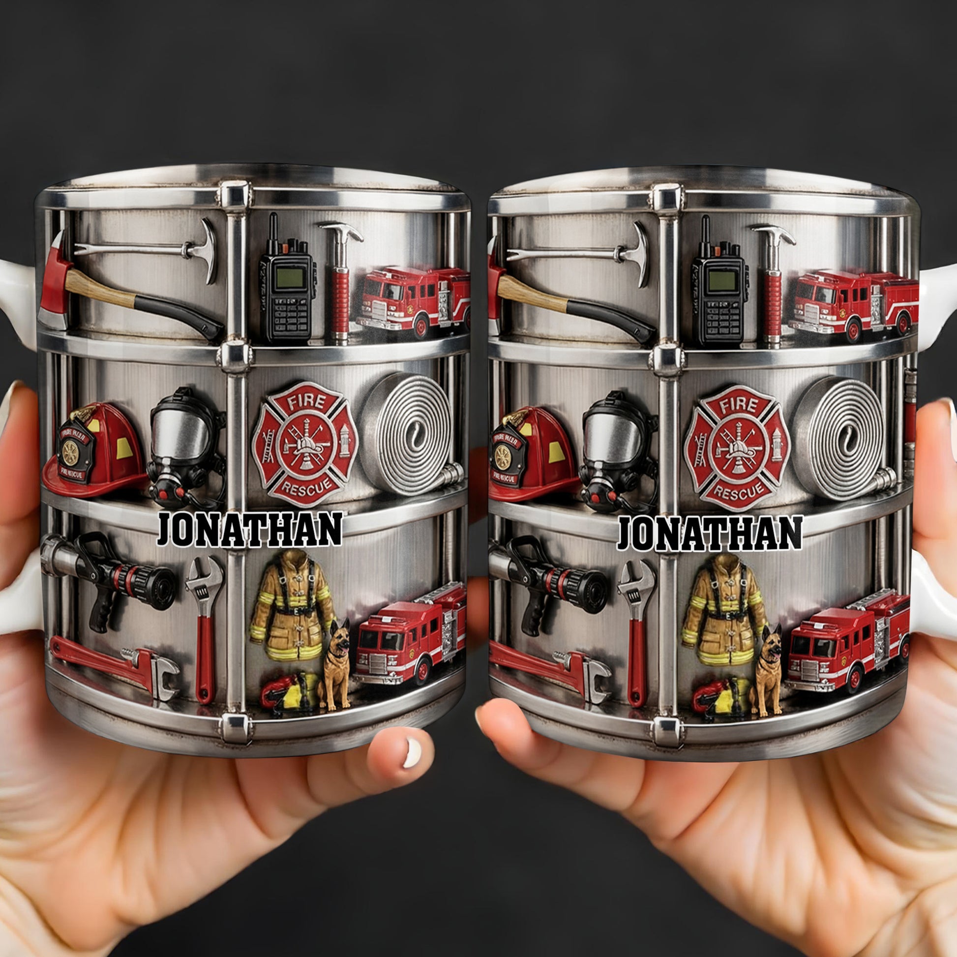 Fire Rescue Themed Personalized Coffee Mug
