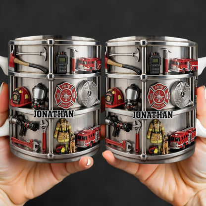 Fire Rescue Themed Personalized Coffee Mug