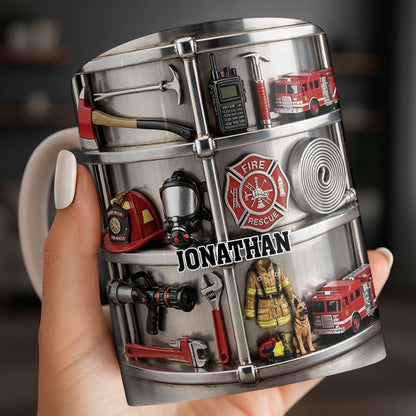 Fire Rescue Themed Personalized Coffee Mug