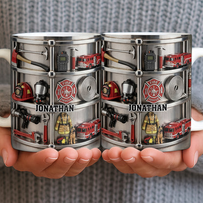 Fire Rescue Themed Personalized Coffee Mug