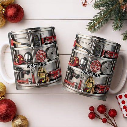 Fire Rescue Themed Personalized Coffee Mug