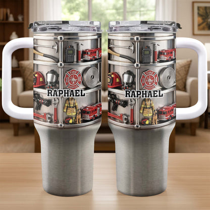 To My Firefighter Hero, Firetruck And Gear