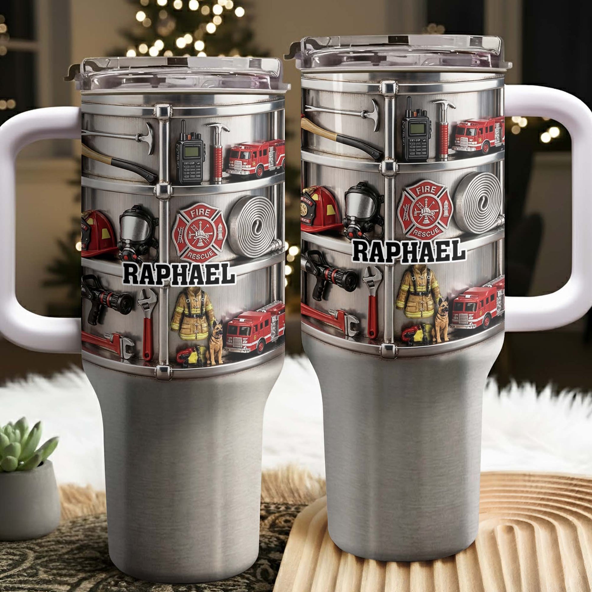 To My Firefighter Hero, Firetruck And Gear