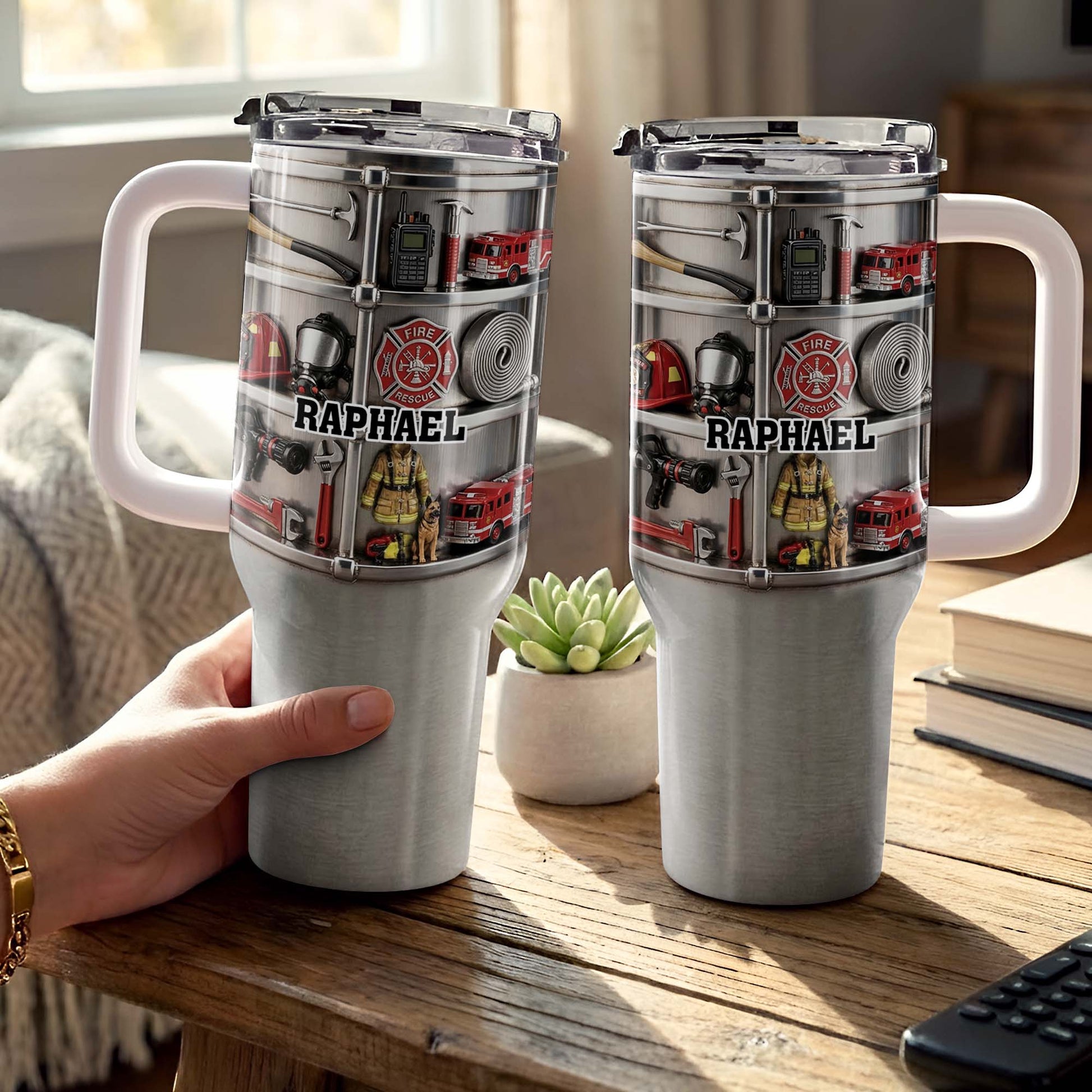 To My Firefighter Hero, Firetruck And Gear