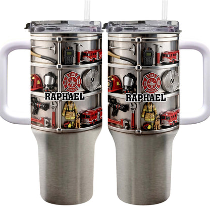 To My Firefighter Hero, Firetruck And Gear