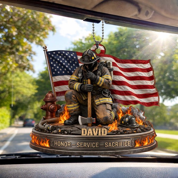 Honor, Service, Sacrifice Firefighter Ornament