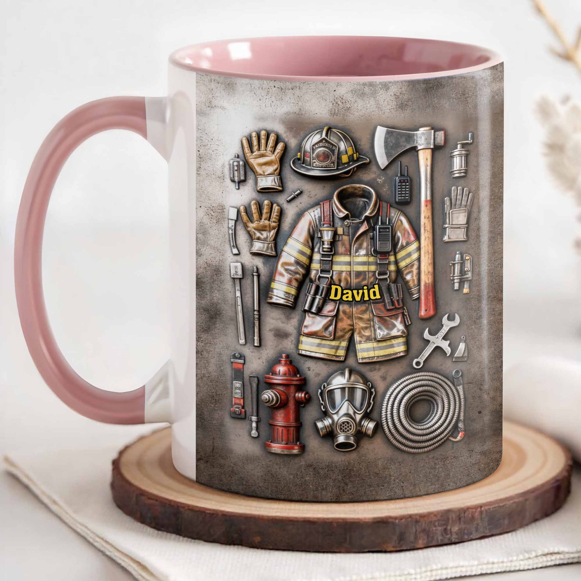 Brave Firefighter Gear Customized Mug