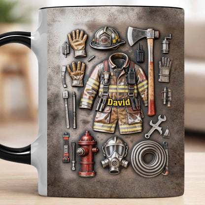 Brave Firefighter Gear Customized Mug