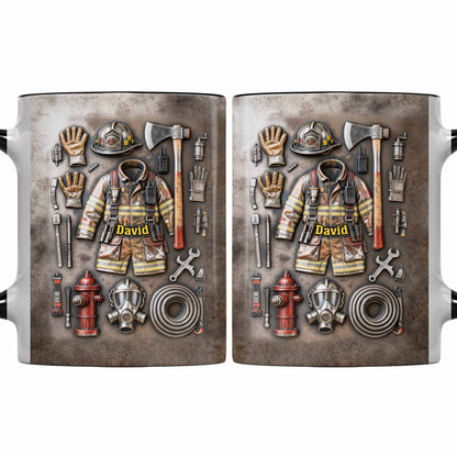 Brave Firefighter Gear Customized Mug