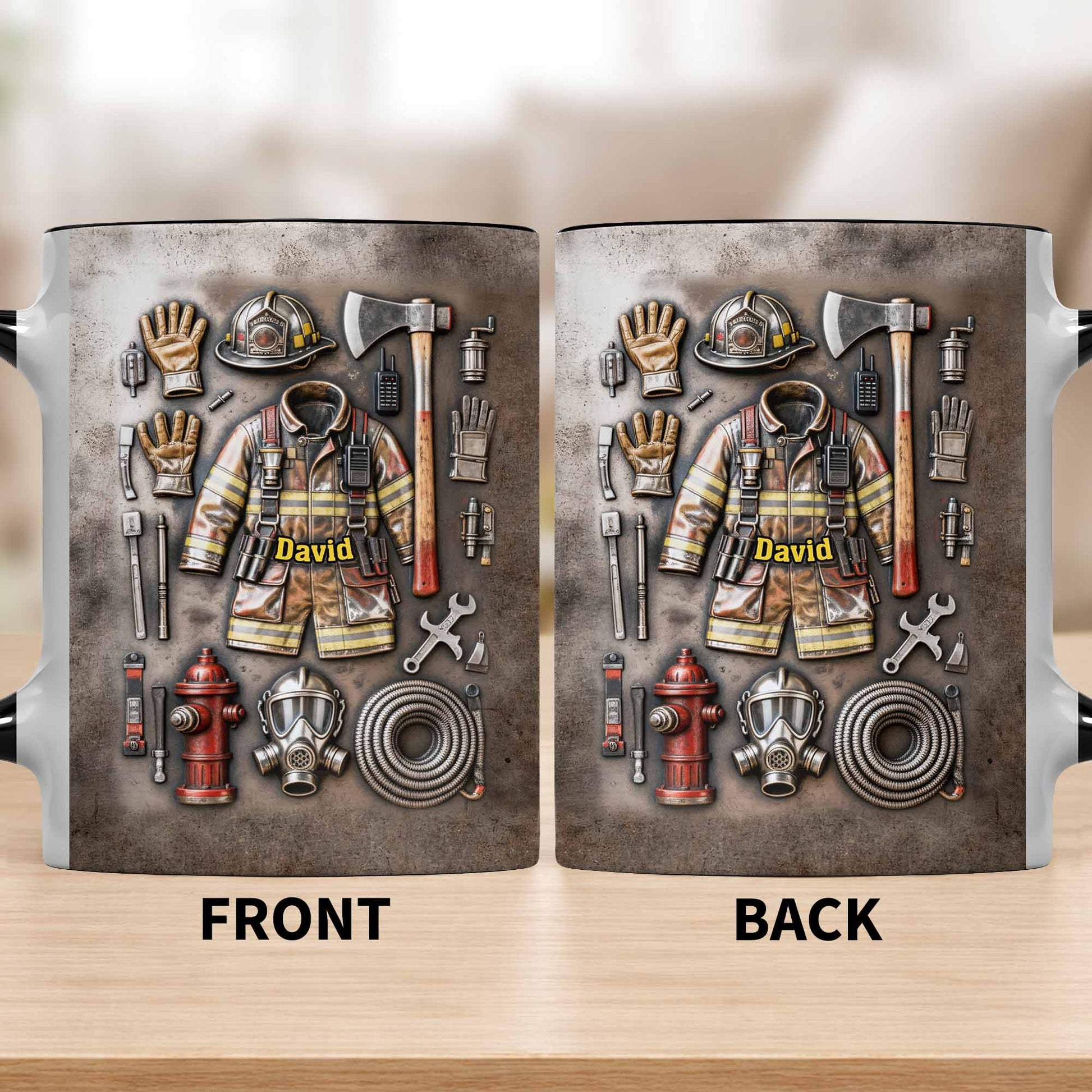 Brave Firefighter Gear Customized Mug