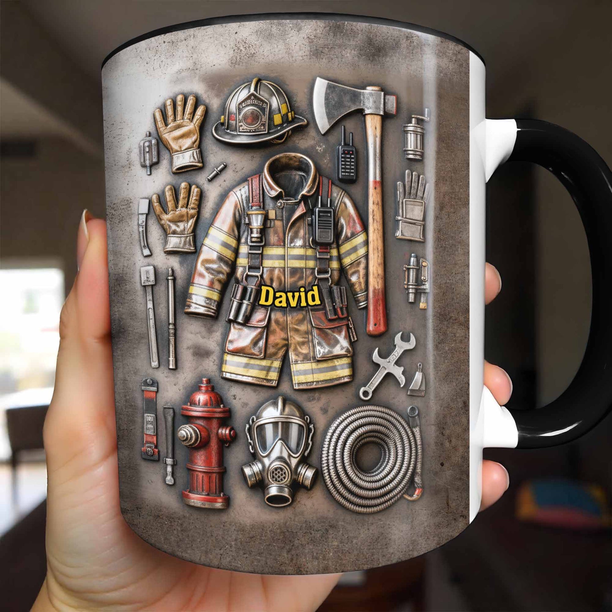 Brave Firefighter Gear Customized Mug