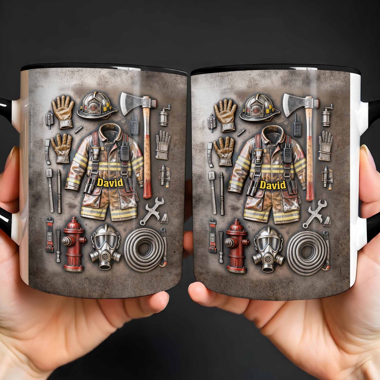 Brave Firefighter Gear Customized Mug